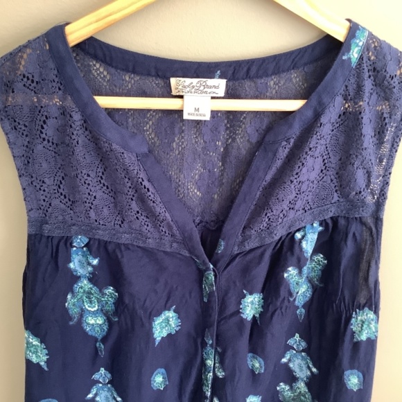 Lucky Brand Sleeveless button Down top - Picture 5 of 9